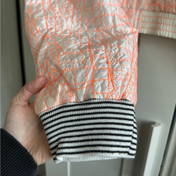 Without Walls Katey Embroidered Parachute Cropped Bomber Jacket - Picture 9 of 11